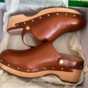 J Crew Leather Clogs
